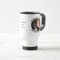 World's Best Dog Mom Custom Name Pet Photo Travel Mug
