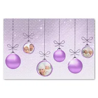 Christmas Ornaments Photo Template Purple ID251 Tissue Paper