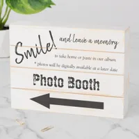 Rustic Wedding Photo Booth - Farmhouse Style Wooden Box Sign