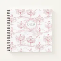 Ballerina Moves Pattern Pink ID738 Notebook