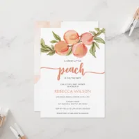 Little Peach is on the Way Baby Shower Invitation