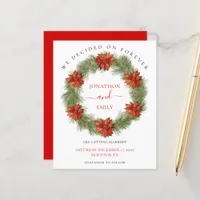 Budget Poinsettia Christmas Wedding Save the Date