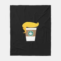Trumpkin Spice Latte Funny Donald Joke Pumpkin Spi Fleece Blanket