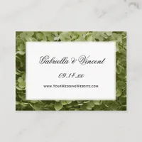 Annabelle Hydrangea Wedding Website Card