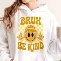 Bruh Be Kind Happy Face Beanie Yellow Hoodie