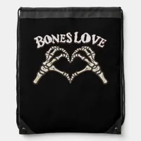 Love Skeleton Hand Classic Look Drawstring Bag