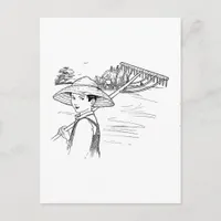 Willie's New Rake Postcard