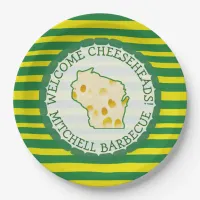 Personalized  Cheese Head Paper Plates