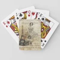 Vintage French Lady Poker Cards