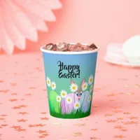 Happy Easter Paper Cup Peeking Bunny Colorful