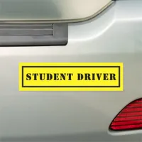 Student Driver Yellow Caution Warning Car Magnet