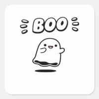 Little Boo Minimal Style Square Sticker