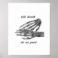 Till Death Do Us Part Skeleton Hands (Cream) Class Poster
