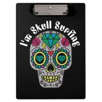 Decorated Abstract Skull Clipboard