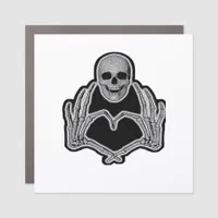 Skeleton Heart Hands Clean Graphic Mood Car Magnet