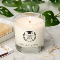 Graduation Celebration Laurel Wreath Grad Cap Scented Candle