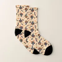 Cute Cats Bats & Pumpkins Halloween Socks