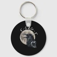 F-Caw-F Bird Crow Minimal Clean Keychain