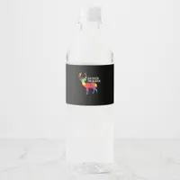 Oh Deer Queer Funny Pun LGBT Pride Design Water Bottle Label