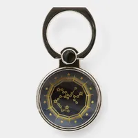 Dark Zodiac Astrology: Sagittarius Black & Gold Phone Ring Stand