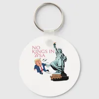 No Kings In USA Statue Of Kicking Out Fump Classic Keychain