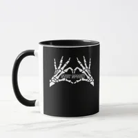 Skeleton Heart And Hands Classic Design  Mug