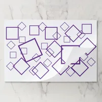 Placemat Pad -  Square Outlines in Purple