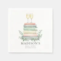 A New Chapter Books Prosecco Bridal Shower Napkins