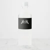Halloween Skeleton Heart Hands Retro Style Water Bottle Label