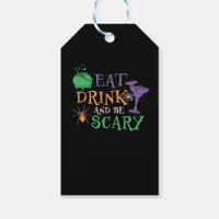 Eat Drink And Be Scary Essential Retro Graphic Gift Tags