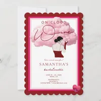 Bride On Cloud Wine Winery Napa Bachelorette Party Invitation