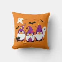 Halloween Gnomes Cute Cartoon Throw Pillow