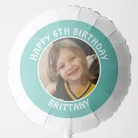 Personalized Photo, Age and Name Birthday Party Balloon