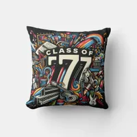 Arts high school class of 77 throw pillow