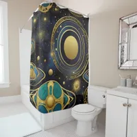 Ancient symbols pattern in vibrant Abstract Design Shower Curtain