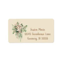 Roses Botanical Return Address Label