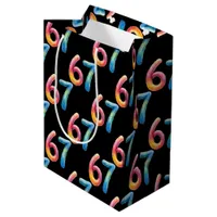 Bright Colors 67 No Meaning Whatsoever Black  Medium Gift Bag