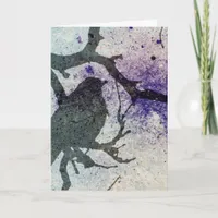 Grackle Grunge, Birthday Card