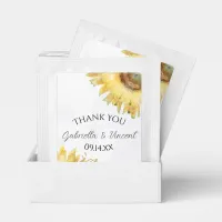 Yellow Sunflowers Watercolor Wedding Favor Tea Bag Drink Mix