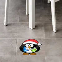 Santa Hat Penguin Christmas Cartoon 12" x 12" Floor Decals