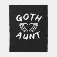 Goth Aunt Funny Emo Auntie Punk Cute Skeleton Hand Fleece Blanket