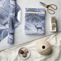 Blue Christmas Pattern#13 ID1009 Wrapping Paper