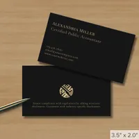 Simple Black Accountant CPA Business Card