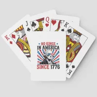 George Washington Protest Sign No Kings In America Poker Cards
