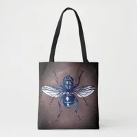 Blue Flying Insect Tote Bag