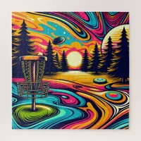 Cool Disc Golf Course at Sunset Jigsaw Puzzle