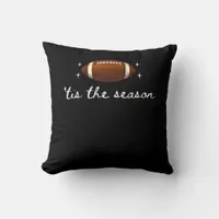 Tis The Season Football  - Retro Football Game Day Throw Pillow