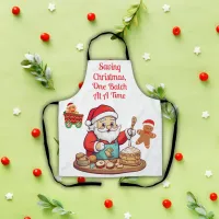 Santa Saving Christmas One Batch at a Time | Apron