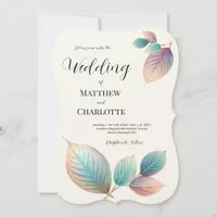 Ethereal Beauty Soft Tone Whimsical Pastel Leaves