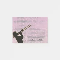 Pink Tones Trombone Post-it Notes